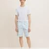 TOM TAILOR Denim Shorts - Petrol Watery Vertical Stripe