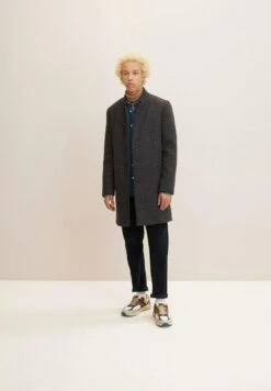 TOM TAILOR Denim Mantel - Grey Brown Navy Mini Check -Syntia Delaney 51a4e760a60a444da31e15807c7030f1