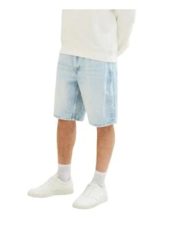 TOM TAILOR Denim Jeansshort - Used Bleached Blue Denim -Syntia Delaney 5523f0a9de3b4dfaaebdeebbd7de498f