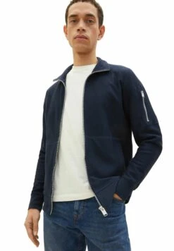 Tom Tailor Mit Stehkragen - Sweater Met Rits - Sky Captain Blue