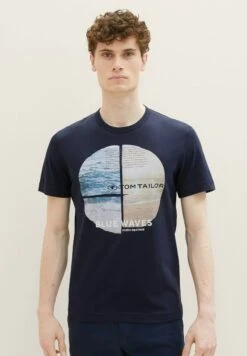 Tom Tailor Mit Fotoprint - T-Shirt Print - Sky Captain Blue