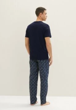 Tom Tailor Mit Palmenprint - Pyjamabroek - Blue Dark Allover -Syntia Delaney 57a4f02f0d664ad8993f96d82bbe96d8