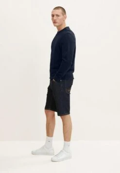 Tom Tailor Josh - Jeansshort - Clean Dark Stone Blue Denim -Syntia Delaney 57e03bf186ff48849d91834bfc3fa63f