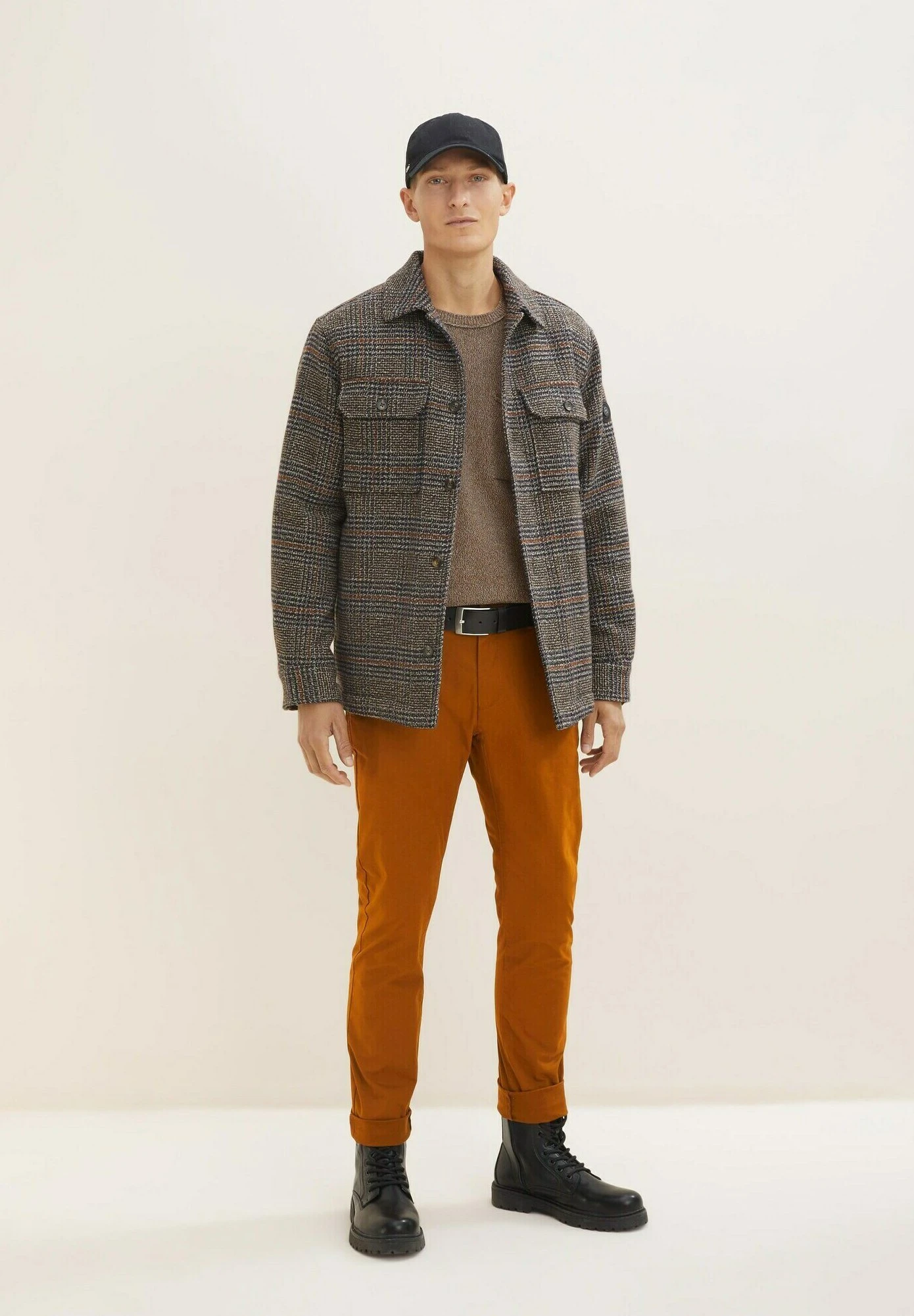 Tom Tailor Trui - Brown Melange Structure 4 Tom Tailor Trui - Brown Melange Structure - Afbeelding 2