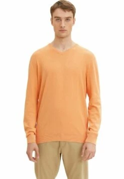 Tom Tailor Basic V Neck - Trui - Mandarin Orange Melange