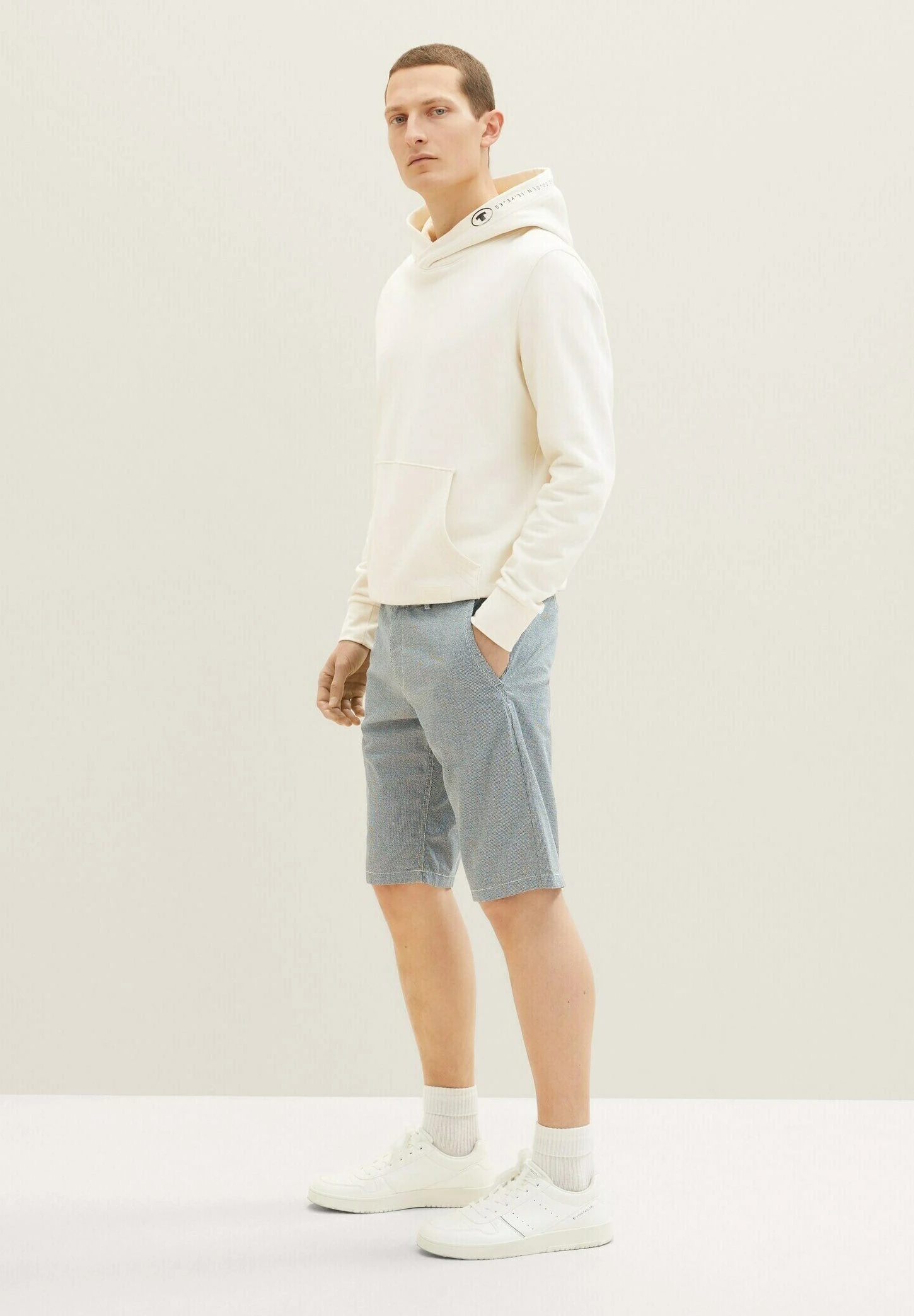 Tom Tailor Bermuda - Shorts - Navy/Offwhite Minimal 7 Tom Tailor Bermuda - Shorts - Navy/Offwhite Minimal - Afbeelding 5