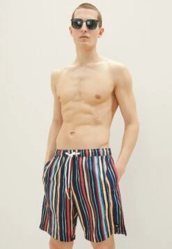 Tom Tailor Gemusterte - Zwemshorts - Navy Multicolor Stripe -Syntia Delaney 5df8ad3a25b2444a8c1f9bdbe55268bf