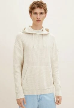 TOM TAILOR Denim Mit Struktur - Hoodie - Cold Beige Melange