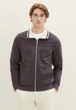 Tom Tailor Sweater Met Rits - Tarmac Grey
