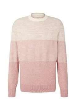 Tom Tailor Mit Struktur  - Trui - Off White Rose Block Stripe -Syntia Delaney 5fbb9b522e1d49198ed12777d99377a6