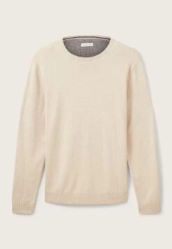 Tom Tailor Basic Crew - Trui - Cargo Beige Melange -Syntia Delaney 60c060f5e7c54000a79edb945cfd530e
