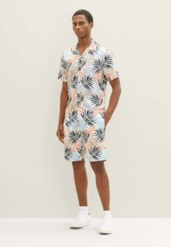 Tom Tailor Gemusterte- Shorts - Orange Colorful Leaf Design -Syntia Delaney 6130cae0c3504b2782f5965c34c8491b