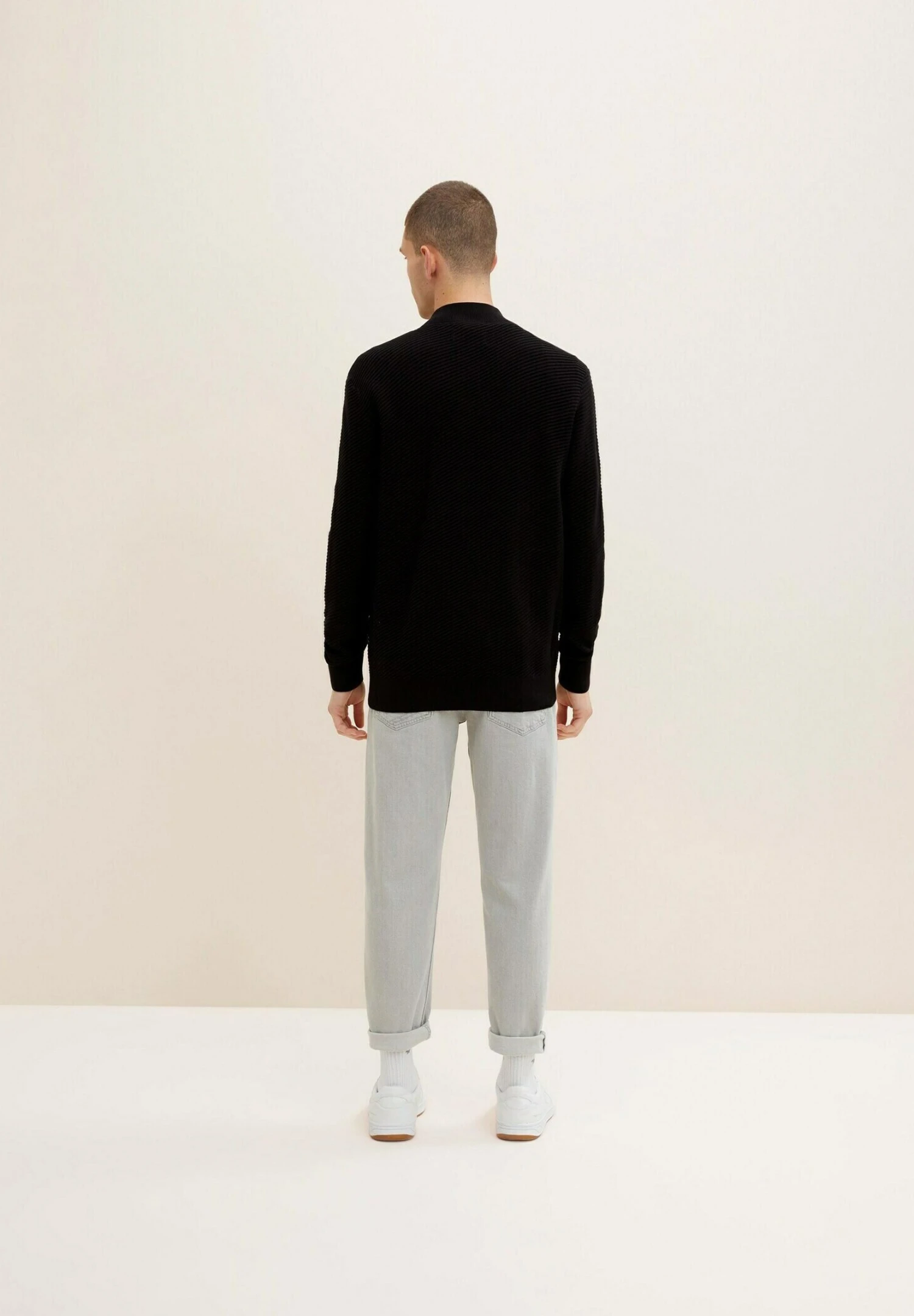 TOM TAILOR Denim Geometric Structured - Vest - Anthracite Gray 5 TOM TAILOR Denim Geometric Structured - Vest - Anthracite Gray - Afbeelding 3