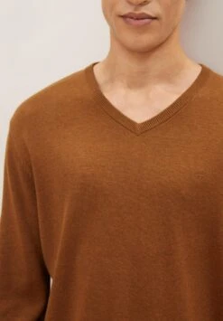 Tom Tailor V-Neck - Trui - Equestrian Brown Melange -Syntia Delaney 631d2c7c42eb4113842b0417d5e1f08c