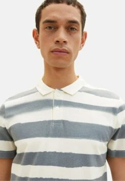 Tom Tailor Gestreiftes - Poloshirt - Water Navy Stripes Beige Base -Syntia Delaney 6557240562da4de298386d8c073cfd3d