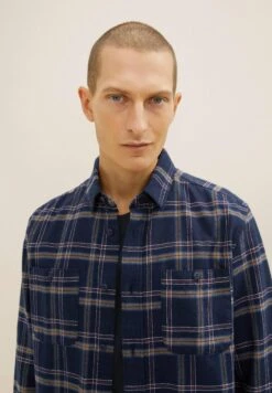 Tom Tailor Overhemd - Navy Colorful Check -Syntia Delaney 6695f3fa07bf4d5e87690d8adbd1ad22