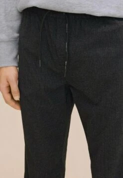 TOM TAILOR Denim Mit Seitlichen Eingrifftaschen - Trainingsbroek - Black And Grey Small Check -Syntia Delaney 672f4e75cb734987b9b9e74637f332bf