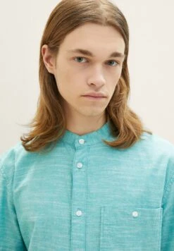 TOM TAILOR Denim Kurzarm - Overhemd - Turquoise Chambray -Syntia Delaney 6a1e69dfbaed469880ff3138b308e313