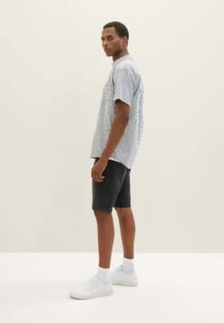 Tom Tailor Josh - Jeansshort - Used Dark Stone Grey Denim -Syntia Delaney 6a4bcd3dfb5f4590a557eb9d4b08885b