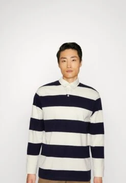 TOM TAILOR Denim Relaxed Stripe- Poloshirt - Navy