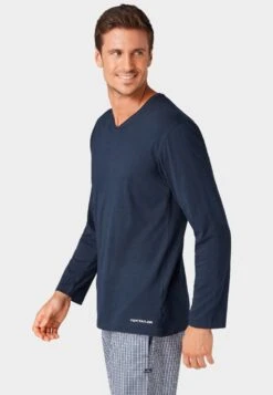 Tom Tailor Pyjamashirt - Dark Blue -Syntia Delaney 6ec83ba450604dd3b89f7903dd5d4b19