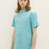TOM TAILOR Denim Kurzarm - Overhemd - Turquoise Chambray -Syntia Delaney 6f9f70cbbc8348719121b1a146df711e