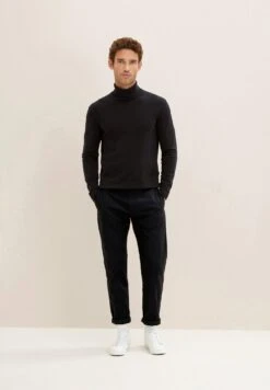 Tom Tailor Broek - Navy Black Dobby -Syntia Delaney 70185dfbfcc04c46b04cb59005c035b0