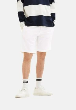 TOM TAILOR Denim Bermuda - Shorts - White -Syntia Delaney 711182d43b4e4c1ca45cb734a3a3ee02