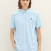 TOM TAILOR Denim Poloshirt - Blue Multicolor Mini Print