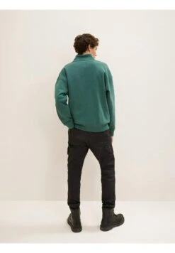 TOM TAILOR Denim Mit Troyer Krag - Sweater - Explorer Green -Syntia Delaney 741558ac9d494b29965757d4a495af17