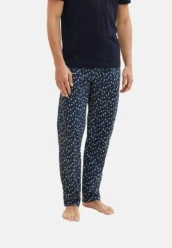 Tom Tailor Mit Palmenprint - Pyjamabroek - Blue Dark Allover -Syntia Delaney 769e82adf3a24fc2b242469e678d57cb