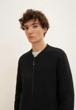 TOM TAILOR Denim Strukturierte - Bomberjacks - Black -Syntia Delaney 79f897fb790d439c9ef983d053721709