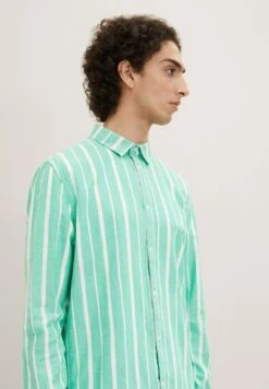 TOM TAILOR Denim Overhemd - Green Off White Big Stripe -Syntia Delaney 7b2a42b9d7ec456f969969d2ce8ee171