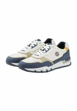 Tom Tailor Mit Logo Applikation - Sneakers Laag - Cream Navy