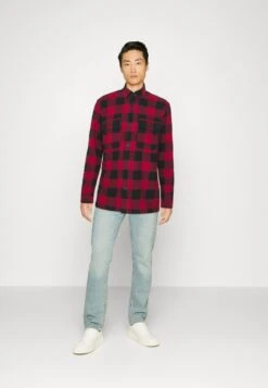 TOM TAILOR Denim Overshirt - Jas - Red/Black -Syntia Delaney 7c4b96ad148442639a47372a4390acac