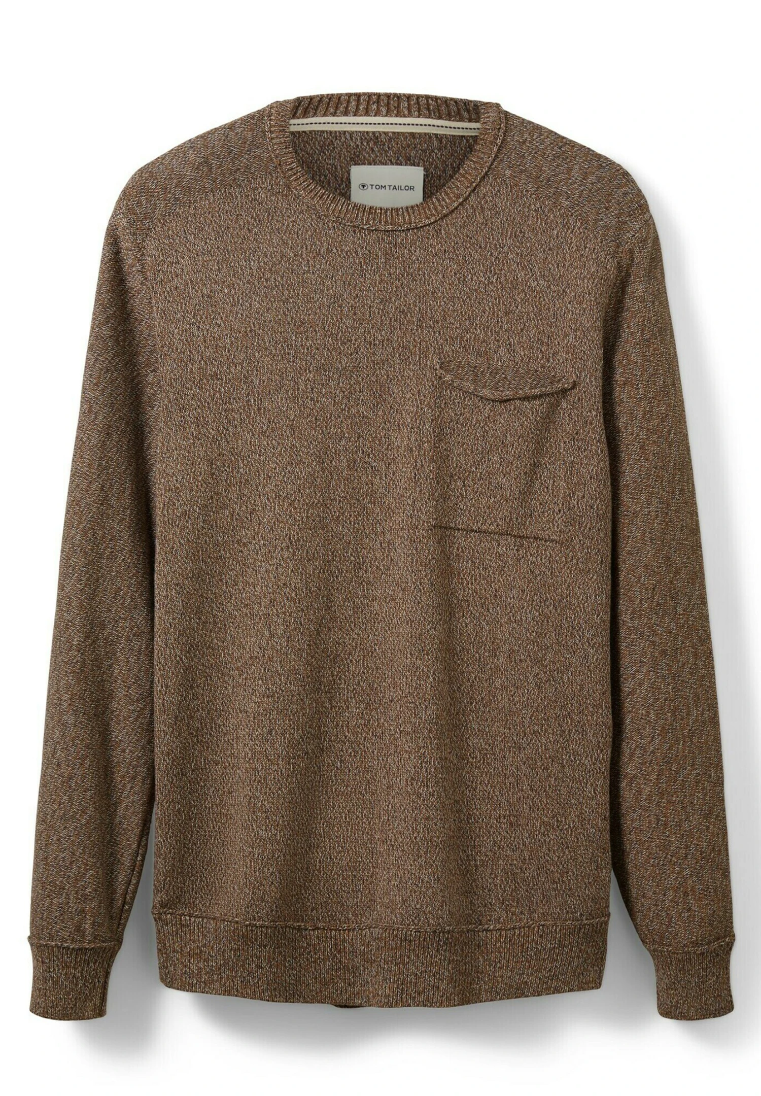 Tom Tailor Trui - Brown Melange Structure 9 Tom Tailor Trui - Brown Melange Structure - Afbeelding 7