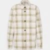 TOM TAILOR Denim Check Shirt Jacket - Lichte Jas - Creme/Olive