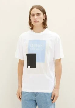 TOM TAILOR Denim T-Shirt Print - White