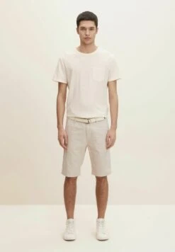 TOM TAILOR Denim Mit Gürtel - Shorts - Beigetwill