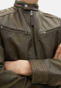 Tom Tailor Imitatieleren Jas - Brown Fake Leather -Syntia Delaney 81ea236837404bc583c2784bd86e2a1c