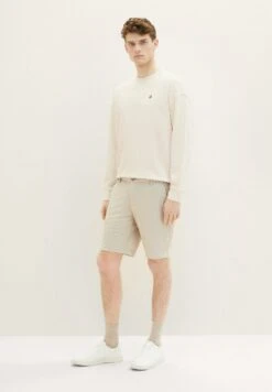 Tom Tailor Shorts - Sand Dobby Structure -Syntia Delaney 82242b91aeed4e51a3944fb63d333b04