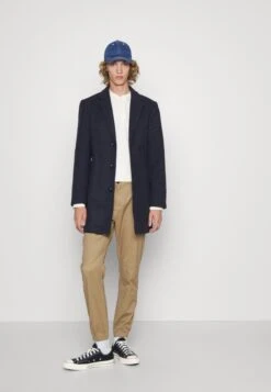 Tom Tailor Halflange Jas - Navy Blue Structure -Syntia Delaney 8408839623914c06896232ea487e8ece