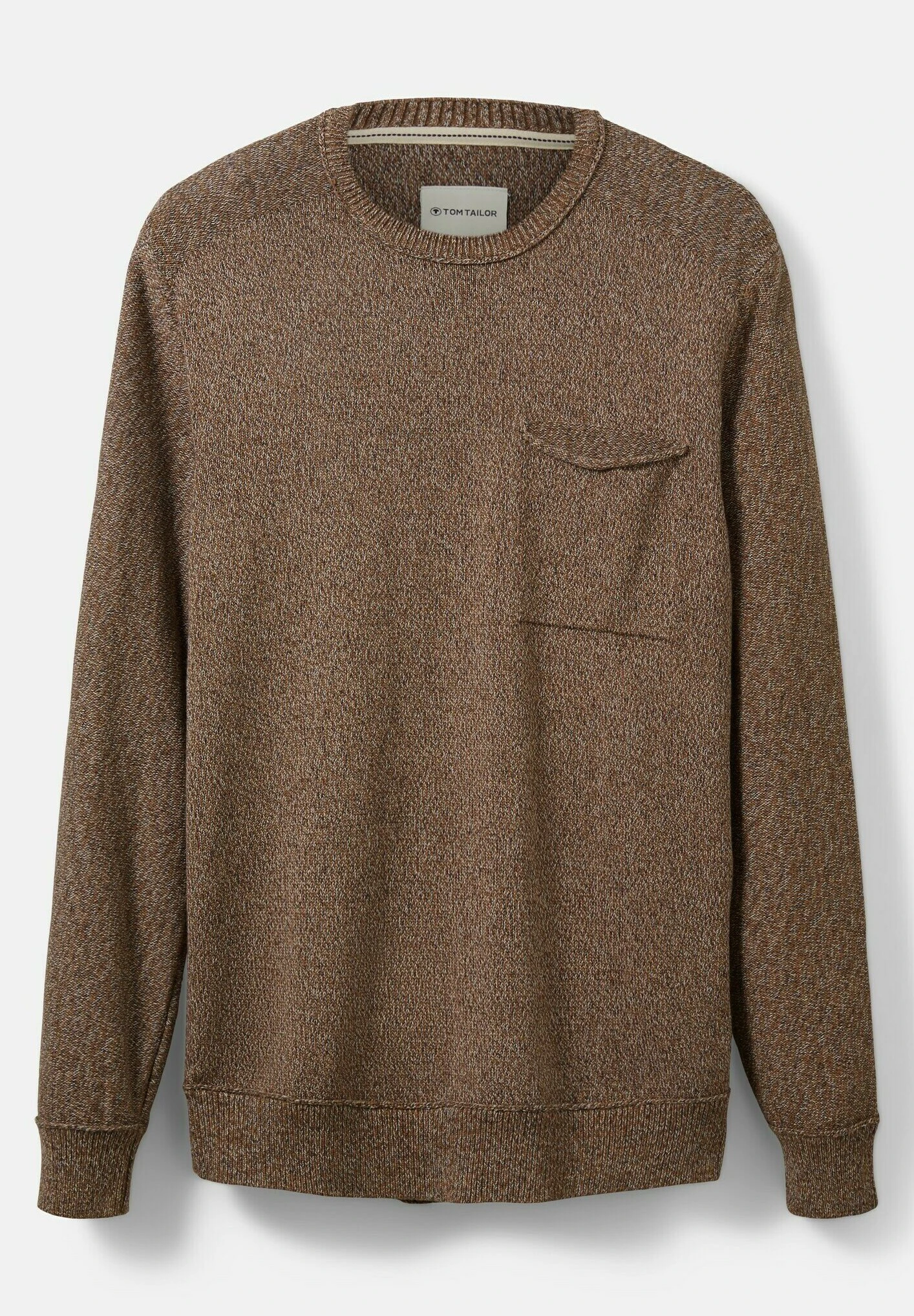 Tom Tailor Trui - Brown Melange Structure 10 Tom Tailor Trui - Brown Melange Structure - Afbeelding 8