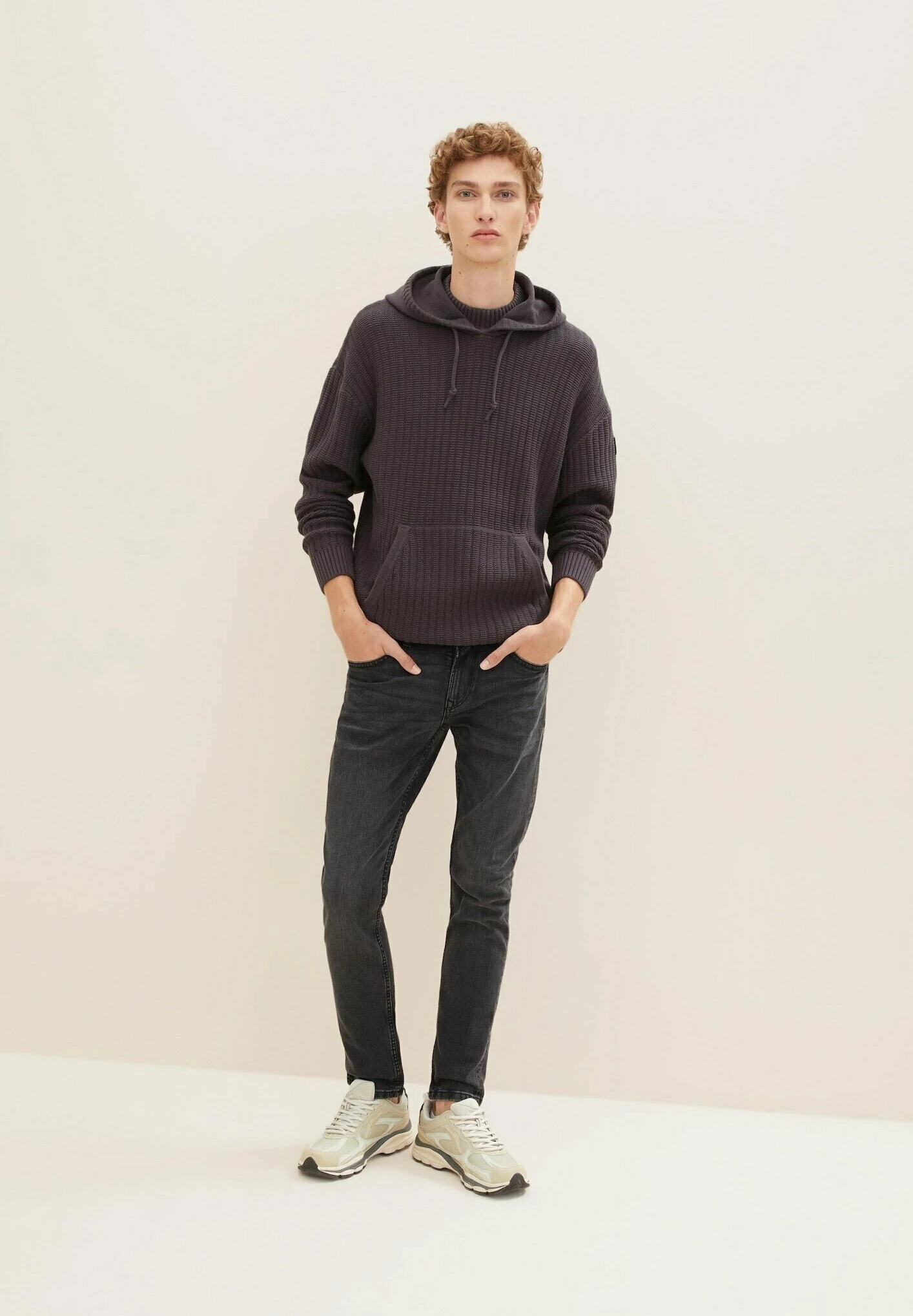 TOM TAILOR Denim Mit Struktur - Hoodie - Coal Grey 4 TOM TAILOR Denim Mit Struktur - Hoodie - Coal Grey - Afbeelding 2
