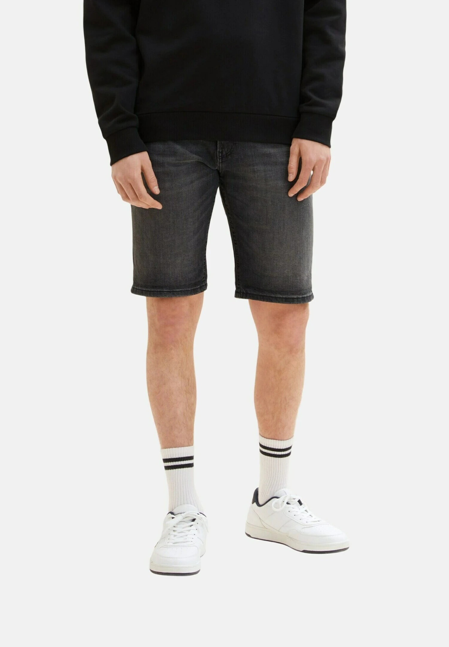 TOM TAILOR Denim Jeansshort - Used Mid Stone Grey Denim 3 TOM TAILOR Denim Jeansshort - Used Mid Stone Grey Denim