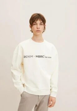 TOM TAILOR Denim Mit Logo Print  - Sweater - Soft Light Beige -Syntia Delaney 895fa9a16d7a4401ba513aa007c41c23