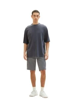 Tom Tailor Cargo- Shorts - Grey Diamond Structure