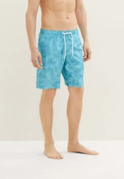 Tom Tailor Gemusterte - Zwemshorts - Blue Tibetan Stone Leaf Design