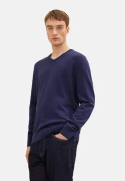 Tom Tailor Basic V Neck- Trui - Rhapsody Blue Melange -Syntia Delaney 8c25e9dc517b4a7badaae203b8c59994