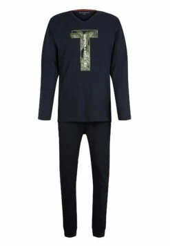 Tom Tailor Mit Logo Print Set - Pyjama - Blue Dark Solid -Syntia Delaney 8f678de8cea04bfda3becad87d9a9250